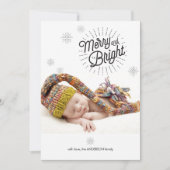 スターバースト 1 枚の写真 ホリデー カード (正面)