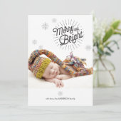 スターバースト 1 枚の写真 ホリデー カード (スタンド正面)