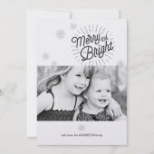 スターバースト 1 枚の写真 ホリデー カード (正面)