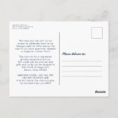 スターバーチャル赤ちゃんシャワー海軍の招待はがき ポストカード (裏面)