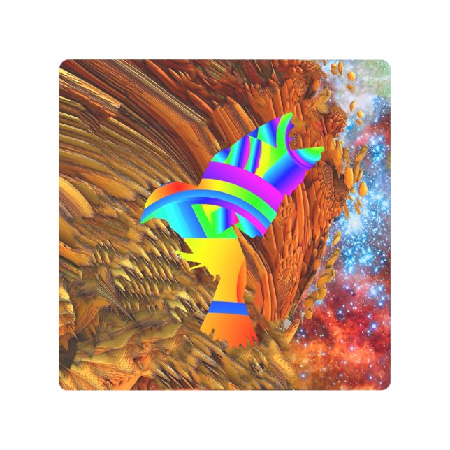 スターバードメタルウォールアート メタルプリント (正面)