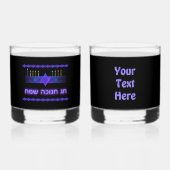 スターバー（ユダヤ教）メノラー ウイスキーグラス (正面)