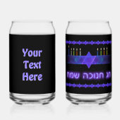 スターバー(ユダヤ教)メノラー ガラス缶 (裏面)