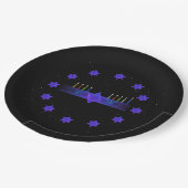 スターバー（ユダヤ教）メノラー ペーパープレート (アングル)