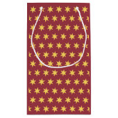 スターパターントレンドカラーマルーン金ゴールド スモールペーパーバッグ (裏面)