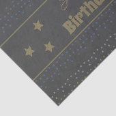 スターパターン（の模様が）あるダークグレーティッシュペーパー誕生日 薄葉紙 (詳細)