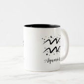 スターパワー: Aquarius Astrology Mug ツートーンマグカップ (正面右)
