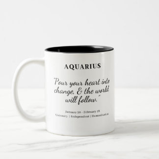 スターパワー: Aquarius Astrology Mug ツートーンマグカップ