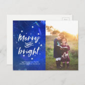 スターパーソナライズされたクリスマスカードはがき シーズンポストカード (正面/裏面)