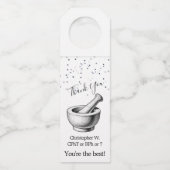 スターパーソナライズされたサンキューハンガーラベル ボトルネックタグ (正面)