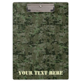 スターパーソナライズされたステンシルヴィンテージデジタル迷彩柄 クリップボード (正面)