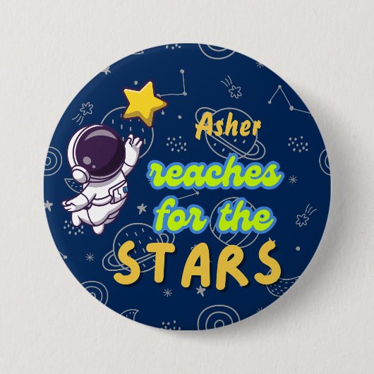 スターパーソナライズされたズに対するブルーリーチの肯定 缶バッジ (正面)