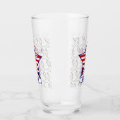 スターパーソナライズされたズ&ストライプベースボールバッターv1 タンブラーグラス (左)