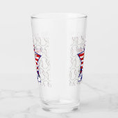 スターパーソナライズされたズ&ストライプベースボールバッターv1 タンブラーグラス (右)