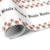 スターパーソナライズされたホリデーギフトラップ ラッピングペーパー (ロールコーナー)