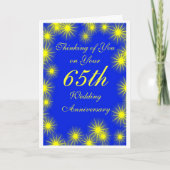スターパーソナライズされた65th結婚の記念日 カード (正面)
