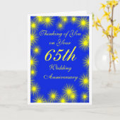 スターパーソナライズされた65th結婚の記念日 カード (黄色い花)