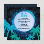 スタービーチパーティの招待状 招待状 (正面/裏面)