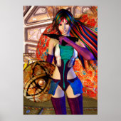 スタービームサイエンスフィクションファンタジーアート ポスター (正面)