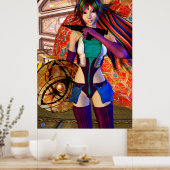 スタービームサイエンスフィクションファンタジーアート ポスター (キッチン)