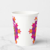 スターピンク黄金色20歳の誕生日2枚の写真 紙コップ (右)