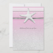 スターフィッエレガントクビーチピンクスウィート16招待状 招待状 (裏面)