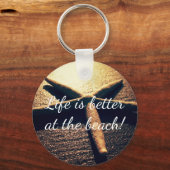 スターフィッカスタムクビーチのフォトラウンドボタンキーホルダー キーホルダー (正面)