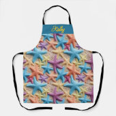 スターフィッカラフルグサンディショアオールオーバープリントエプロン エプロン (正面)