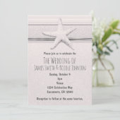 スターフィックラシックグホワイトビーチ結婚式招待状 招待状 (スタンド正面)