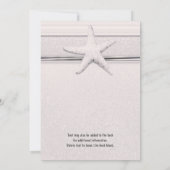 スターフィックラシックグホワイトビーチ結婚式招待状 招待状 (裏面)