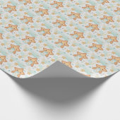 スターフィッシュかわいいベビーパステルウォーターカラーパターン ラッピングペーパー (角)