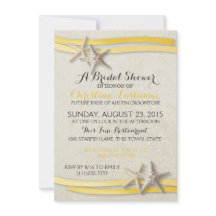 スターフィッシュとイエローリボンブライダルシャワー