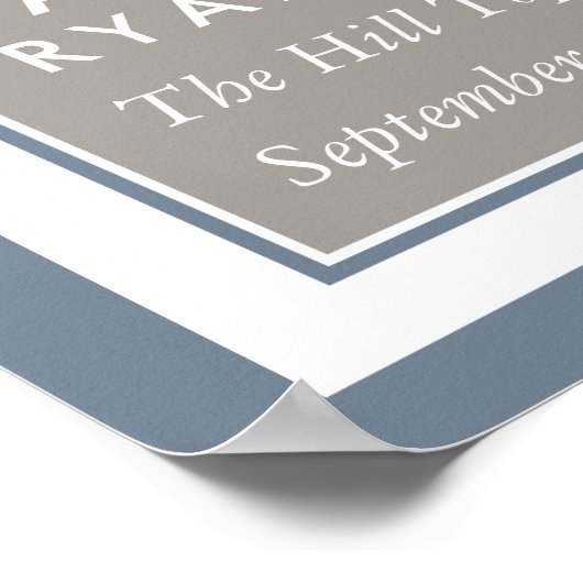 スターフィッシュとサンドドル – ビーチ結婚式へようこそ ポスター (角)