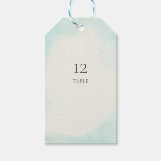 スターフィッシュとレースアクアシート ギフトタグ (正面)