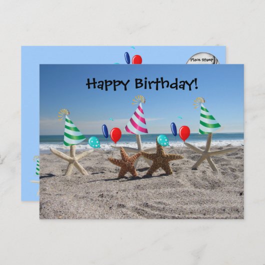 スターフィッシュのビーチはがき シーズンポストカード (正面/裏面)