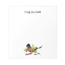 スターフィッシュのメモ帳とブルネットの人魚 ノートパッド