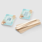 スターフィッシュはハワイの青いオレンジ色のテーブル席を泡立てる ハンドファン (組立なし)