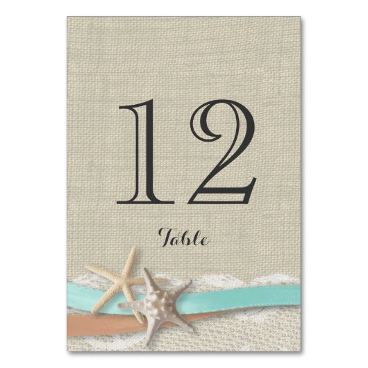 スターフィッシュアクアとピーチリボンテーブルナンバーカード テーブルナンバー (正面)