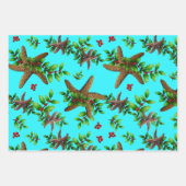 スターフィッシュアクアビーチクリスマスラッピング紙 ラッピングペーパーシート (正面2)