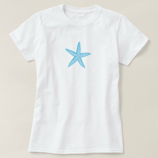 スターフィッシュアクアブルー Tシャツ (デザイン正面)