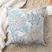 スターフィッシュアンドコーラルビーチ装飾用クッション クッション (ブランケット)