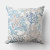 スターフィッシュアンドコーラルビーチ装飾用クッション クッション (正面)