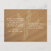 スターフィッシュアンドサンドドルビーチクリスマスポストカード ポストカード (裏面)