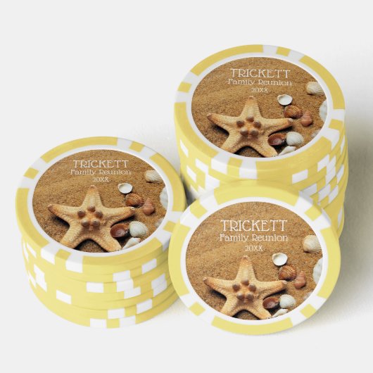 スターフィッシュアンドシーシェルビーチファミリー懇親会 ポーカーチップ (積み重ね)