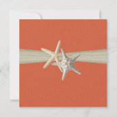 スターフィッシュアンドバーラップルックブライダルシャワー 招待状 (裏面)