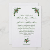 スターフィッシュアンドホリーホワイトアイス結婚式招待状 招待状 (正面/裏面)