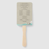 スターフィッシュアンドリボンアクア結婚式 プログラムファン ハンドファン (裏面)