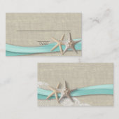 スターフィッシュアンドリボン座席表アクア プレイスカード (正面/裏面)