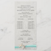 スターフィッシュアンドレースグレイ結婚式 プログラム (裏面)