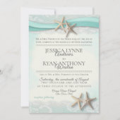 スターフィッシュアンドレースヴィンテージビーチ結婚式 招待状 (正面)